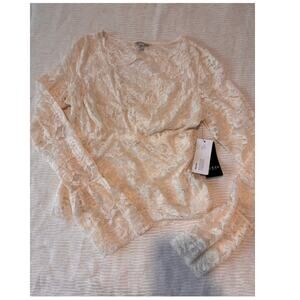 Guess Los Angeles Cream/White Lace Blouse NWT